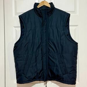 Sonoma Life + Style Men’s XL Navy Blue Insulated Puffer Vest Zip Button Front